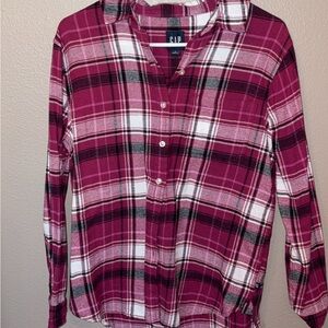 GAP Fuchsia Plaid Shirt